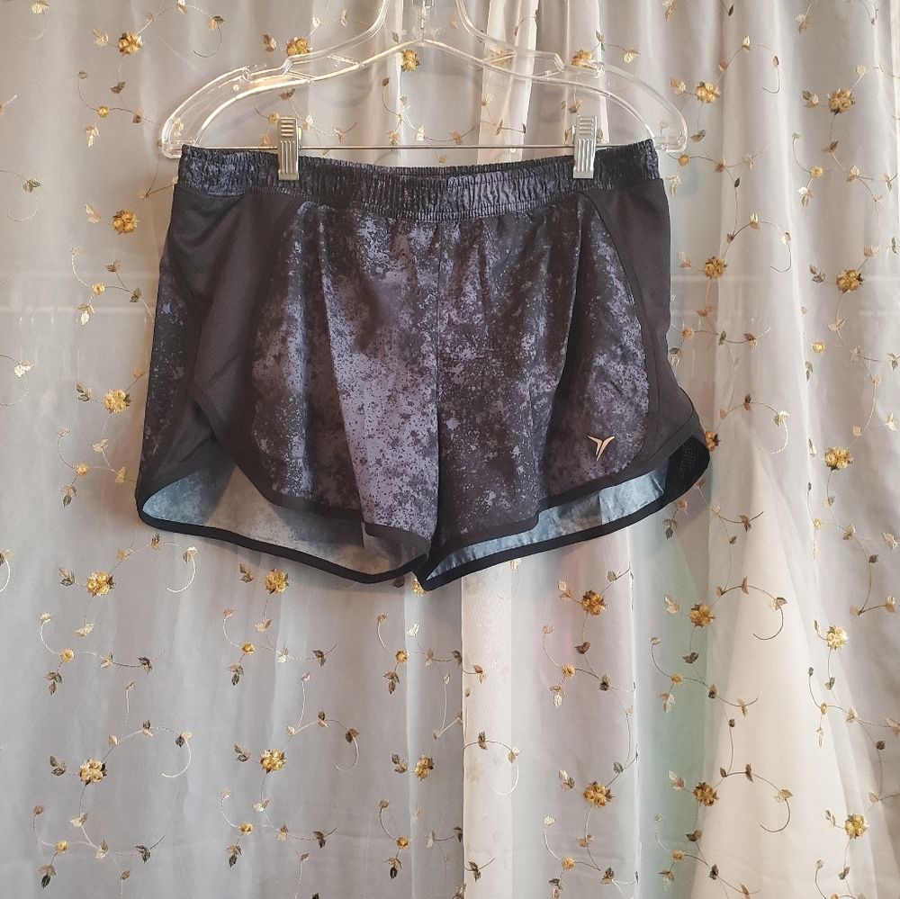 Black and grey running shorts